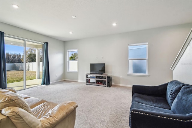 view of carpeted living room