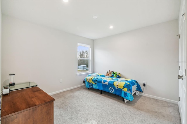 view of carpeted bedroom