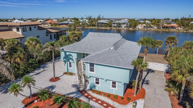 465 Lake Murex Cir, Sanibel, FL 33957 - birds eye view of property with a water view