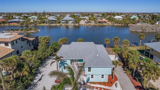 465 Lake Murex Cir, Sanibel, FL 33957 - aerial view with a water view