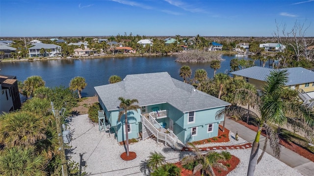 465 Lake Murex Cir, Sanibel, FL 33957 - birds eye view of property with a water view