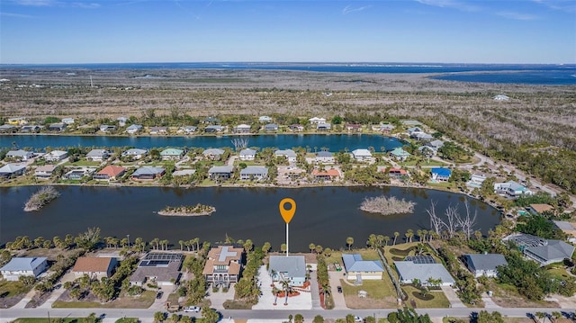 465 Lake Murex Cir, Sanibel, FL 33957 - birds eye view of property featuring a water view