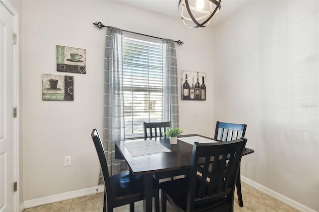 dining room featuring light tile patterned floors