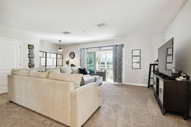 view of carpeted living room