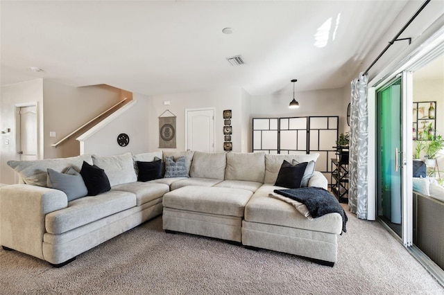 view of carpeted living room