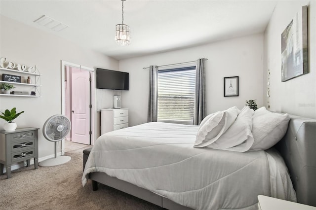 bedroom with carpet floors