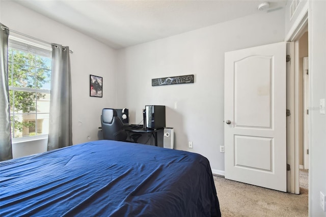 view of carpeted bedroom