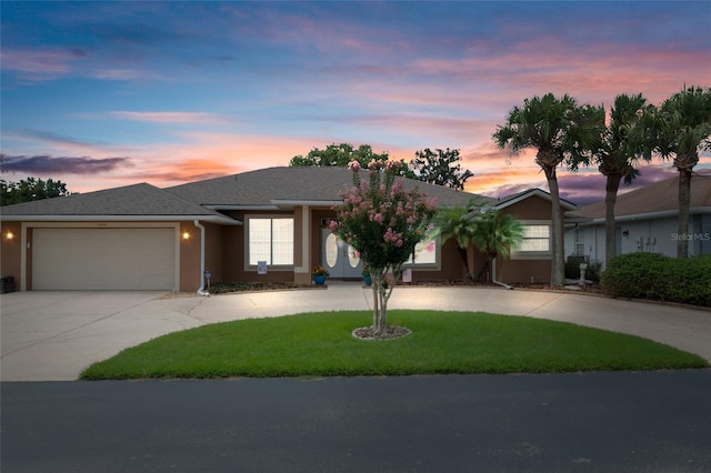 view of front facade featuring a garage