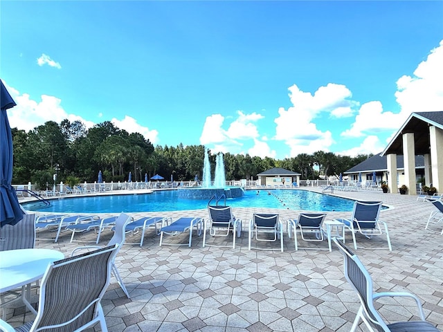 view of pool with a patio area