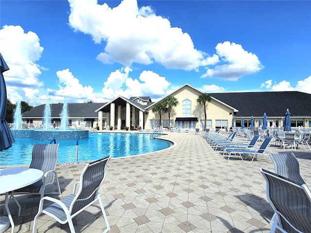 view of pool with a patio area