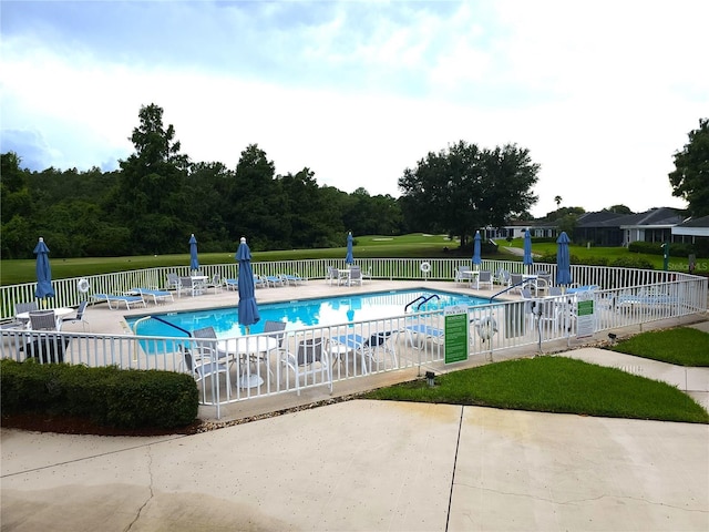 view of pool with a patio