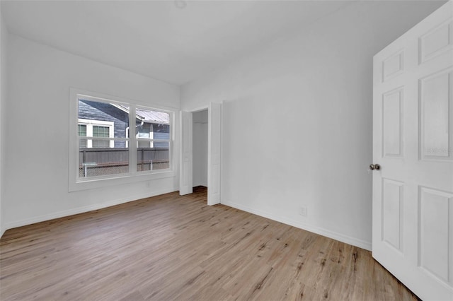 empty room featuring light hardwood / wood-style flooring