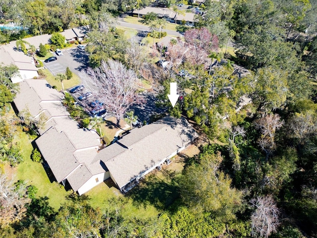 aerial view with a residential view