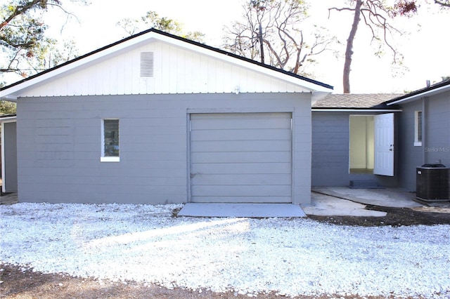 garage with central AC