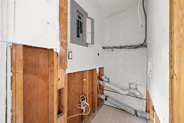 bathroom featuring tile patterned floors and electric panel