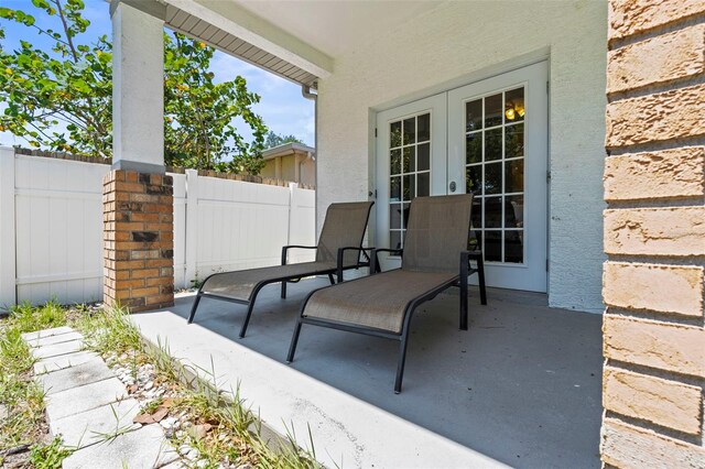 3611 19th St N, Saint Petersburg, FL 33713 - view of patio / terrace featuring french doors