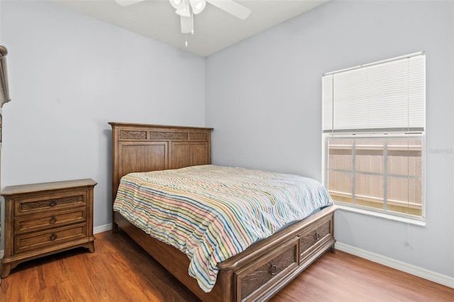 3611 19th St N, Saint Petersburg, FL 33713 - bedroom featuring wood finished floors, baseboards, and ceiling fan
