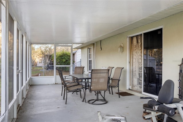 view of sunroom / solarium