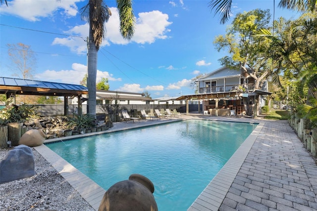 view of pool with a patio