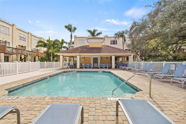 view of pool with a patio area