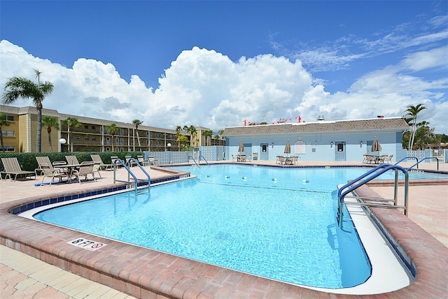 view of pool with a patio area