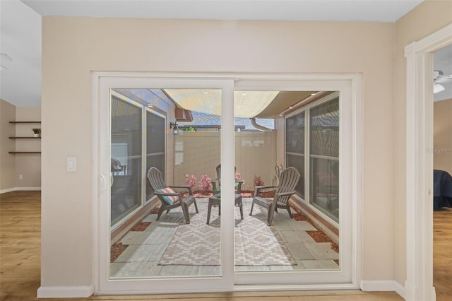 view of doorway to outside