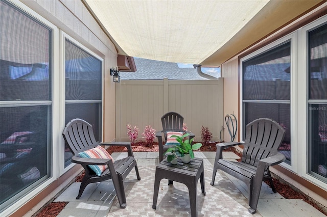 balcony featuring a patio