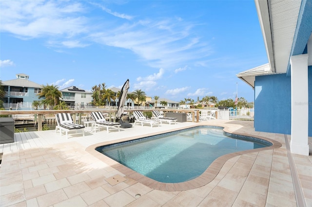 view of pool with a patio area