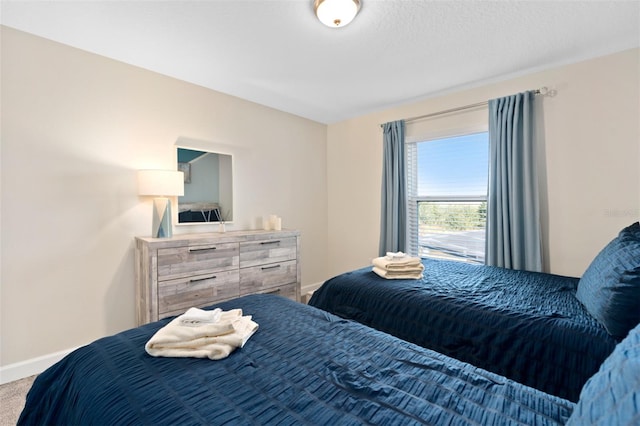 bedroom with carpet floors