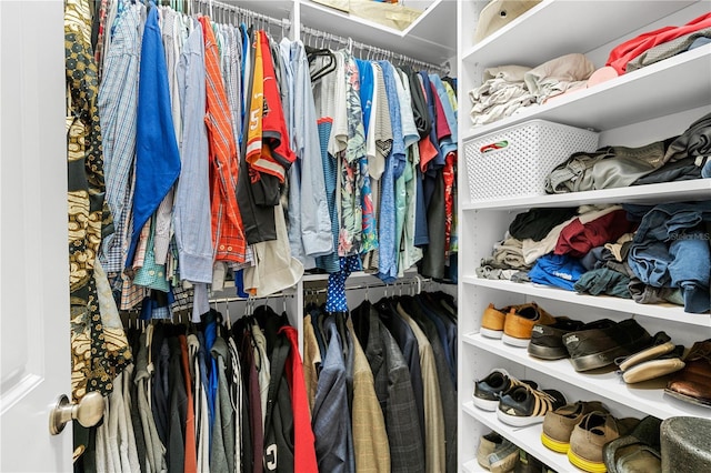 view of walk in closet