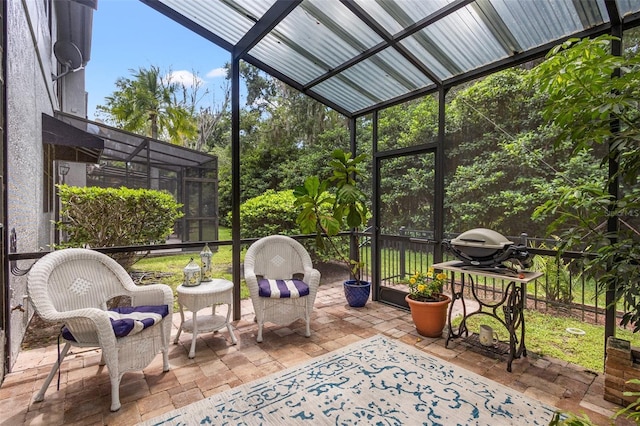 sunroom with a healthy amount of sunlight