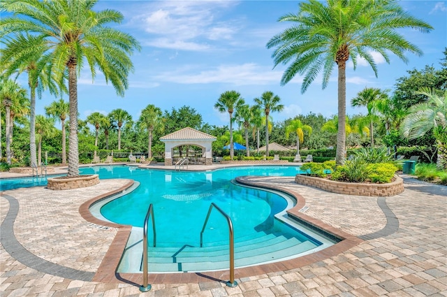 view of pool with a patio