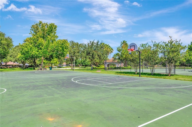 view of basketball court