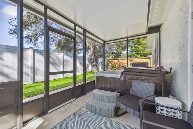 view of sunroom / solarium