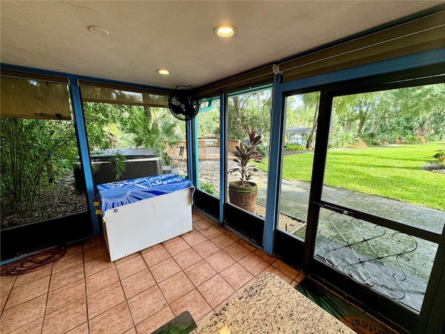 view of sunroom