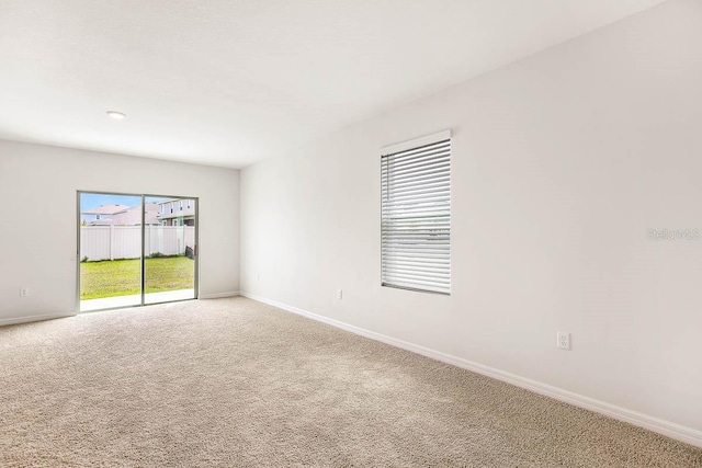 carpeted spare room with a wealth of natural light