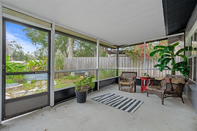 view of sunroom / solarium