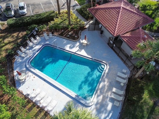 view of pool featuring a patio area