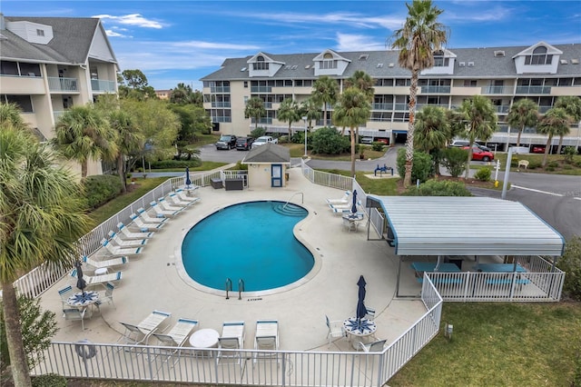 view of pool with a patio area