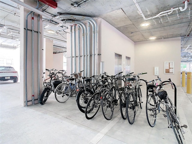 garage featuring bike storage