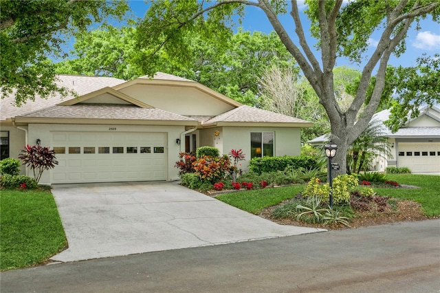 view of front facade with a garage