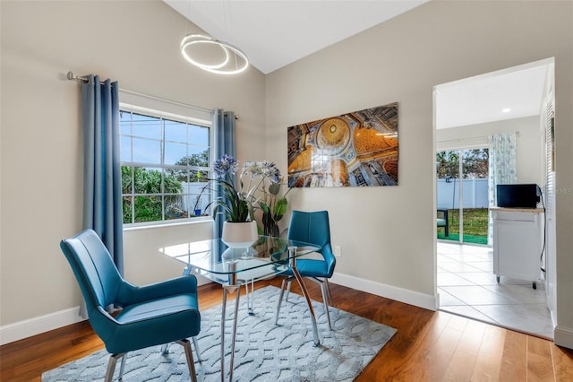 living area featuring hardwood / wood-style flooring