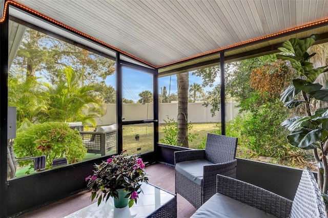 sunroom featuring a healthy amount of sunlight