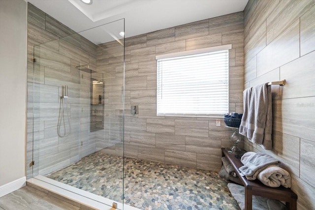 bathroom with an enclosed shower