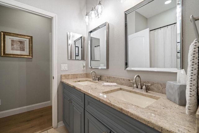 bathroom with vanity