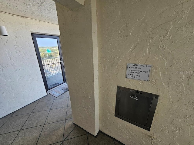 interior space with tile patterned flooring