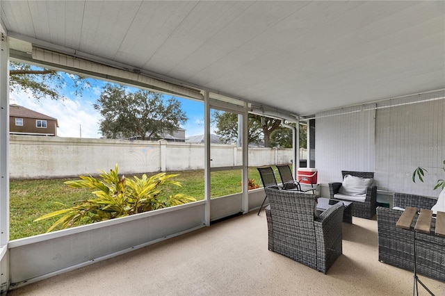 view of sunroom