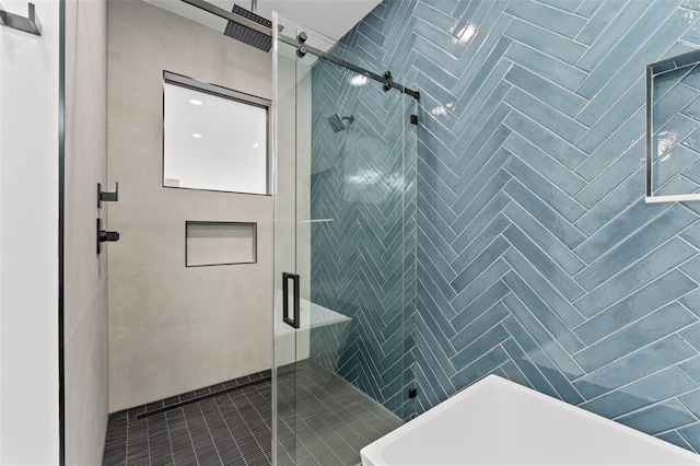 bathroom with walk in shower