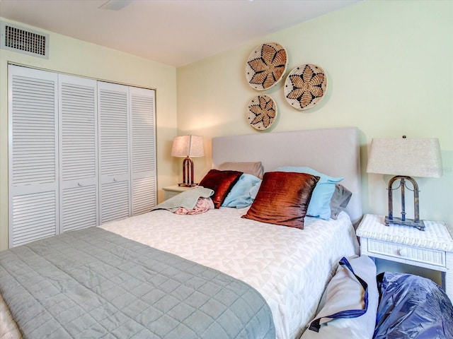 bedroom with a closet