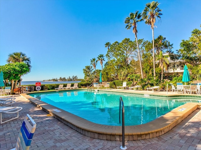 view of pool with a patio